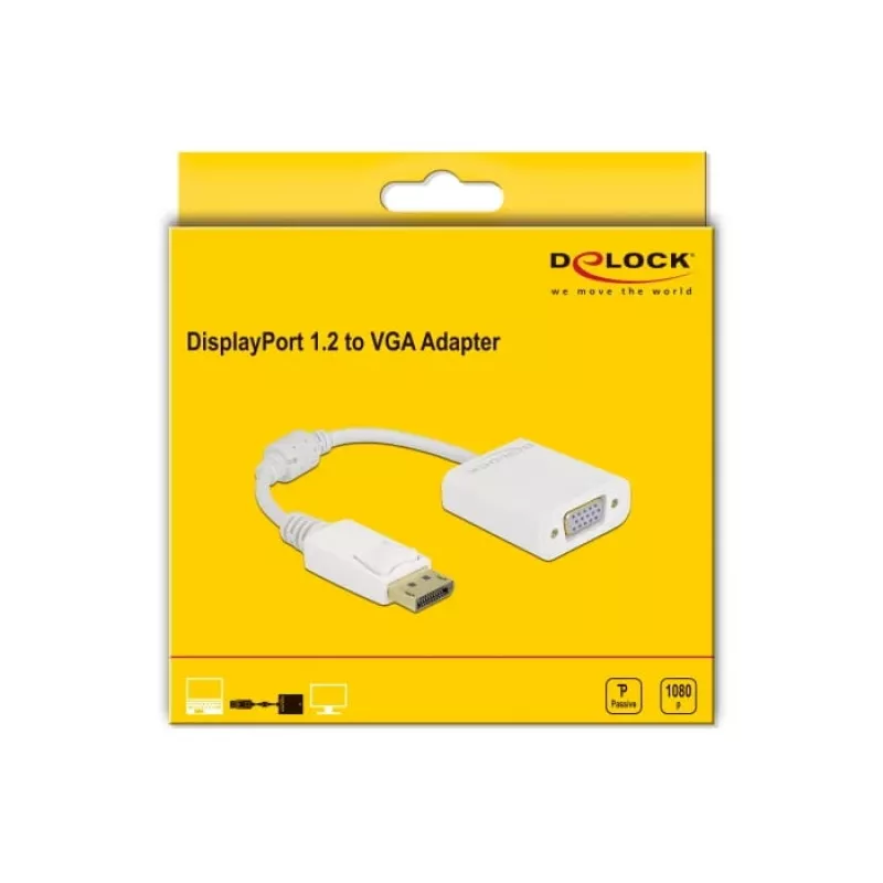 Adattatore DisplayPort 1.2 connettore maschio su VGA connettore femmina DeLOCK 61007