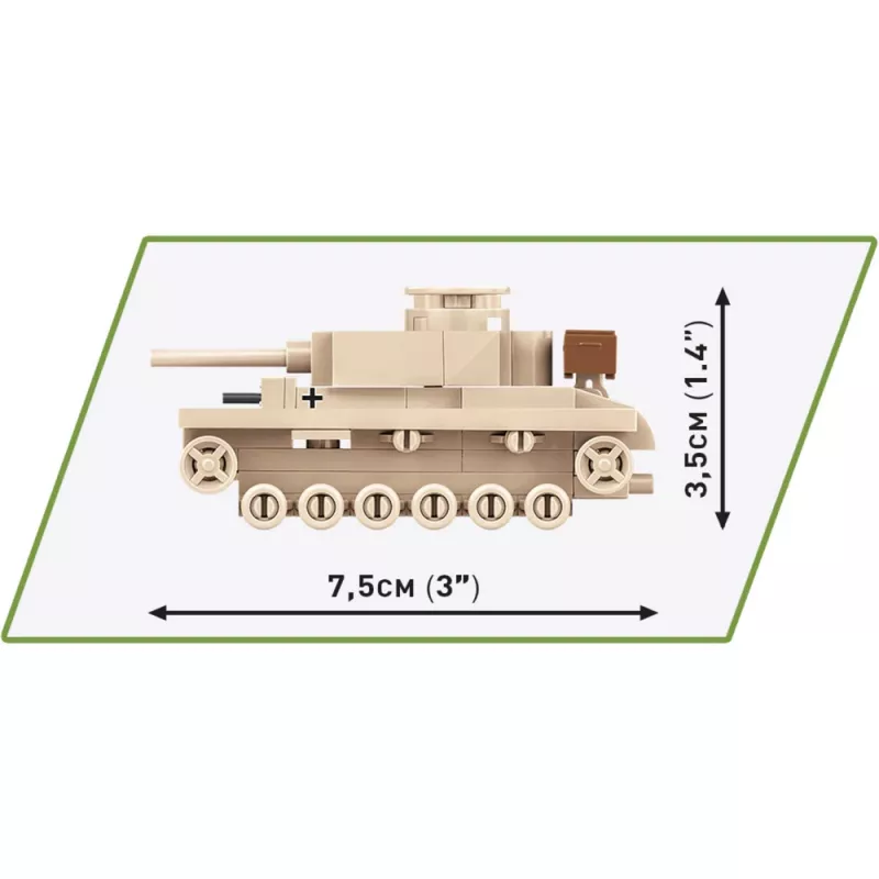 Set di costruzione Cobi Panzer III Ausf.L — 103 pezzi, età consigliata 6+, beige