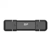 Silicon Power DS72 SSD portatile a chiavetta da 250 GB, USB 3.2 Gen 2, USB-A/USB-C, nero