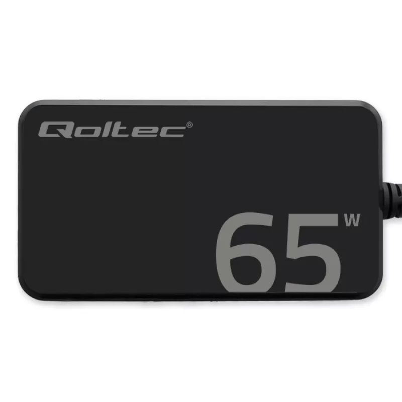 Caricabatterie QOLTEC 65W GaN Super Fast sottile PD 5-20V 3,25A USB-C