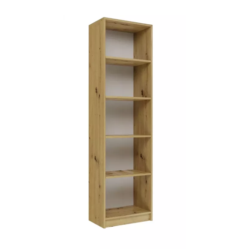 Libreria Top e shop R50 ARTISAN — finitura rovere, 5 ripiani, struttura in truciolare