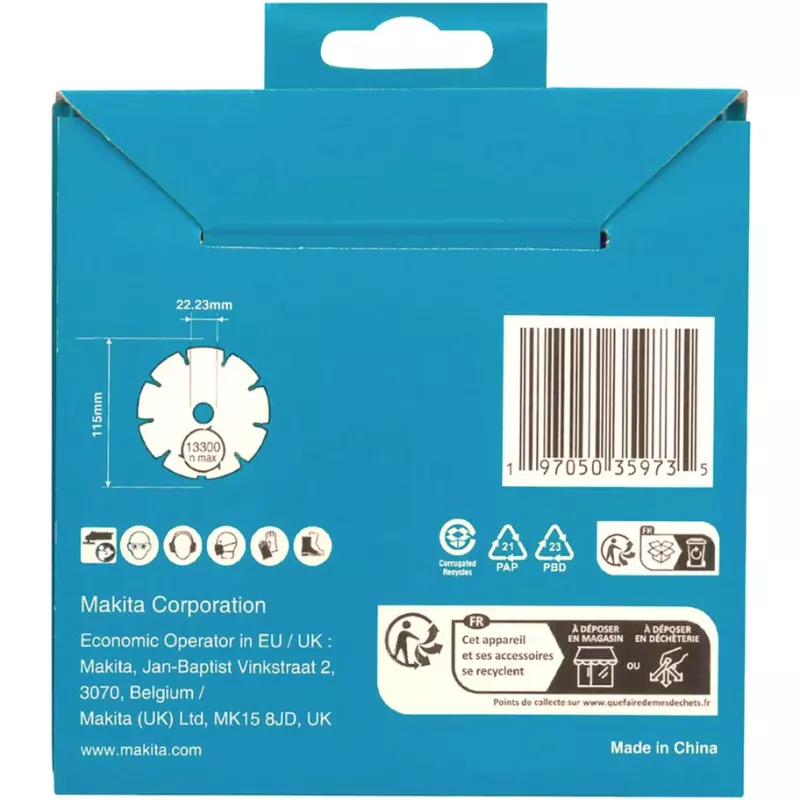 Disco diamantato Makita D-80070 115x22,23 DIAMAK (D-80070)