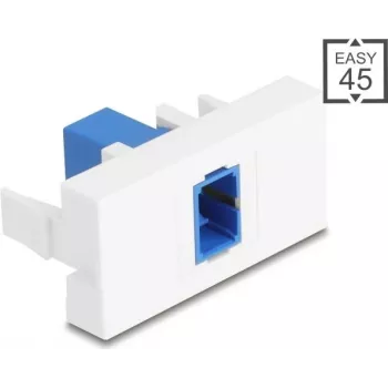 DELOCK modulo patch panel SC simplex blu/bianco 45° Easy 90896