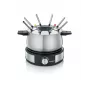 Severin FO 2471 combinazione fonduta e crêpe, nero/acciaio inox