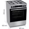 Cucina a gas-elettrica GKS6C70XJ