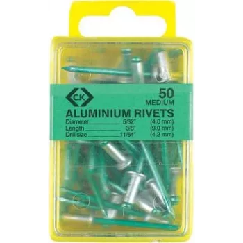 Rivetti ciechi c.k tools T3819A 612, alluminio 4,8×9 mm, confezione da 40