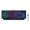 Gembird GGS-UMGL4-01 Phantom kit gaming 4 in 1 retroilluminato (tastiera, mouse, cuffie, tappetino per mouse), cablato USB, layout US, nero