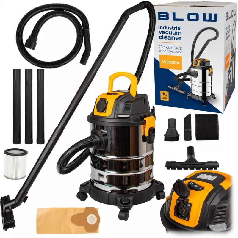 BLOW WD3300 aspiratore industriale con presa 230V 2000W