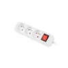 Prolunga di alimentazione LANBERG PS1-03E-0300-W — cavo 3 m, 3 prese AC Type E, bianca, per interni