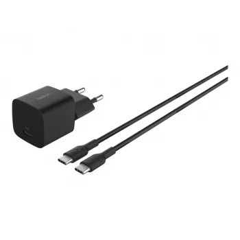 Caricabatterie AC da interno Belkin BoostCharge 25 W USB-C PD/PPS, cavo 1 m, nero - per console di gioco, smartphone, tablet
