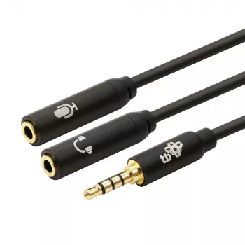 Adattatore TB splitter mini jack 3,5 mm 1x connettore maschio 3,5 mm a 2x connettore femmina 3,5 mm, modello AKTBXAJ0P2J030B