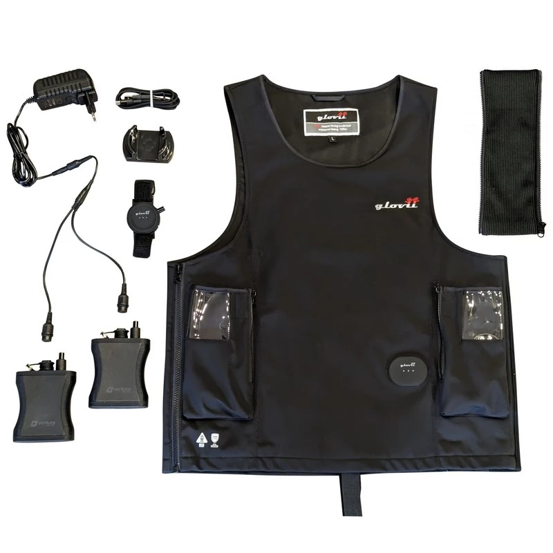 Glovii GMV2M giacca riscaldata per sport acquatici nero taglia M