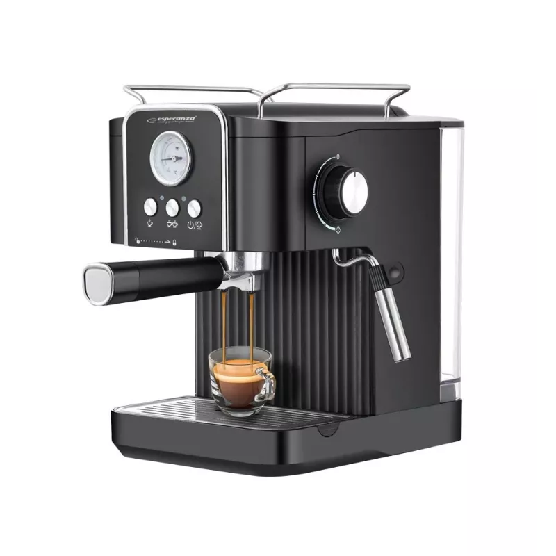 Macchina per caffè espresso ESPERANZA EKC010 — serbatoio acqua 1,8 L, 850 W, 20 bar, monta latte integrato