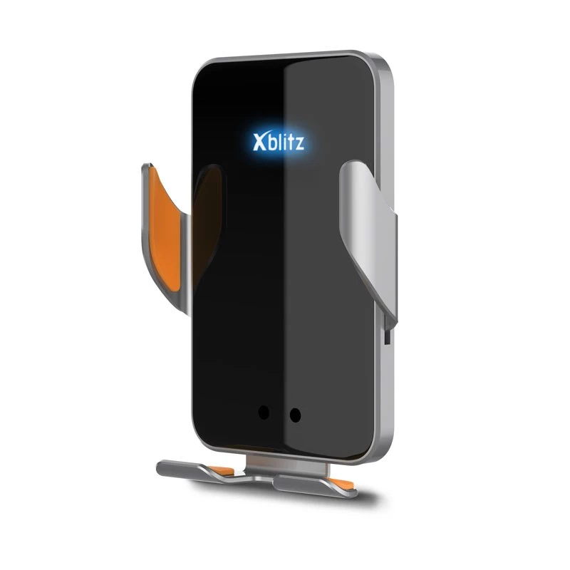 Xblitz FX4 Elegance Supporto auto automatico per telefono con ricarica wireless, montaggio sulla bocchetta dell'aria