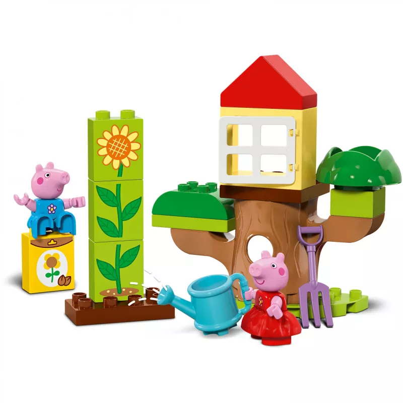 Lego 10431 Duplo Peppa Pig set gioco giardino e casa sull'albero