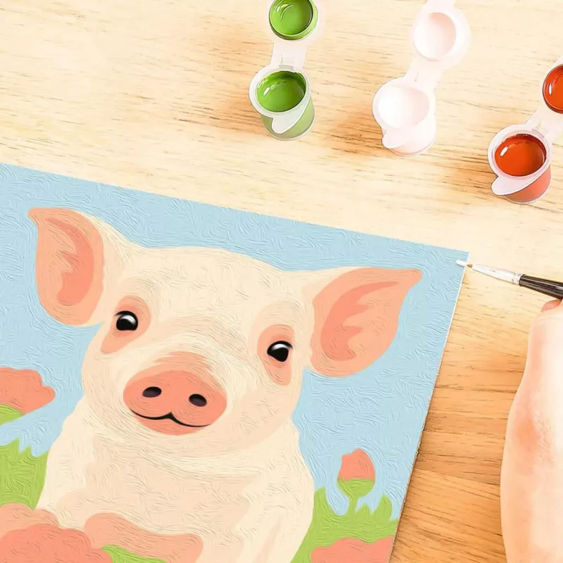 CreArt - maialino domestico carino, pittura