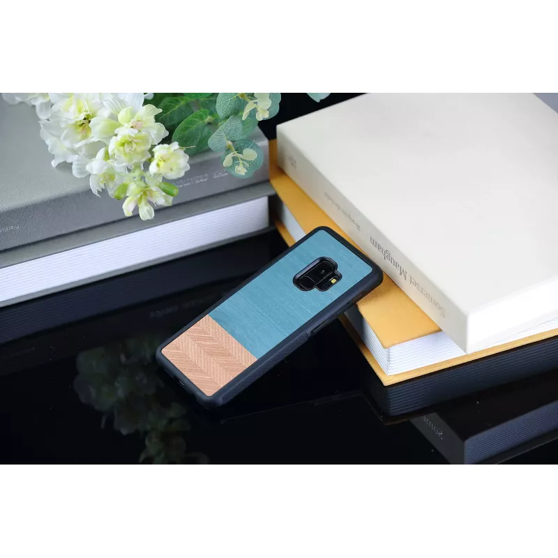 Custodia per smartphone man and wood per Samsung Galaxy S9 Denim nero