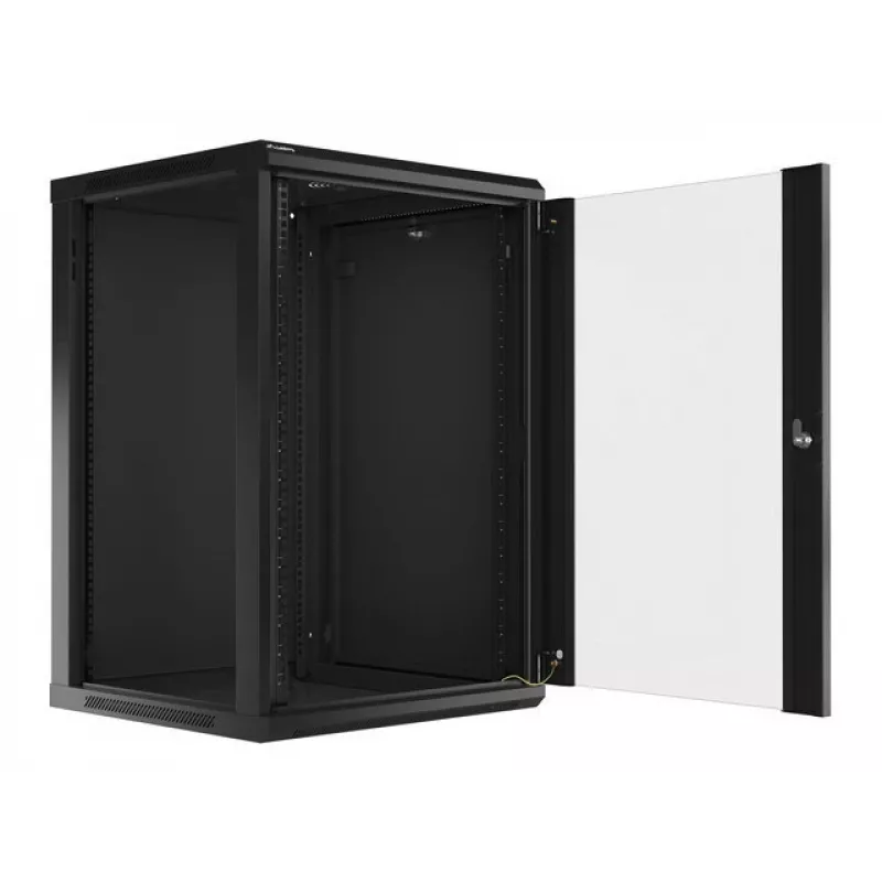 Armadio rack a parete LANBERG WF01-6618-10B, 18U, 600×600×907 mm, nero, 60 kg