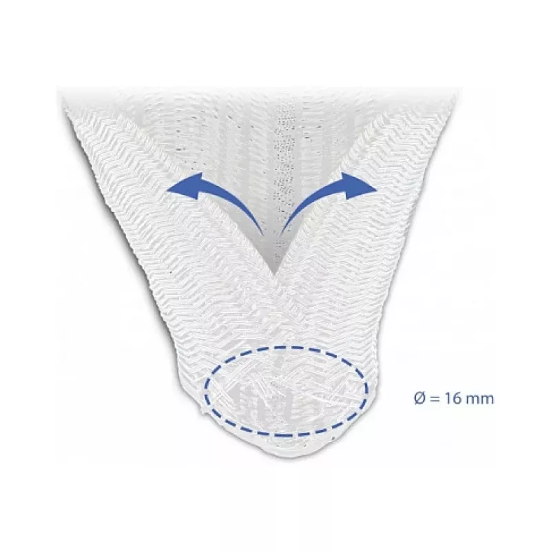 Guaina intrecciata DeLOCK 20809 5 m x 16 mm bianco