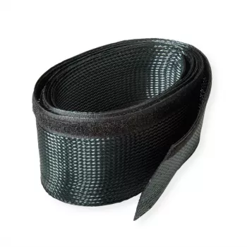 ROLINE guaina in PVC intrecciata per fascettatura cavi, nero, 2,5 m (19.08.3161)