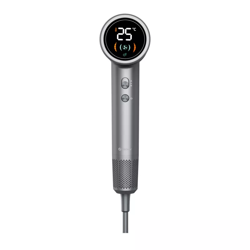 Asciugacapelli DENVER HDD-1400DGR 1400 W, grigio, 110–240 V, cavo 1,8 m, 25–75 °C, 70×89×280 mm