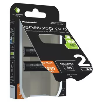 Batterie ricaricabili PANASONIC ENELOOP PRO AA 2500 mAh 2 pezzi (BK-3HCDE/2CP)