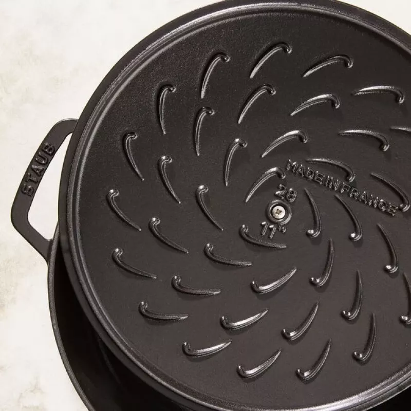 Staub Chistera 40511-472-0 brasiera 28 cm, rotonda, in ghisa, 3,7 l, nera