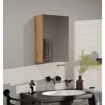 Mobile contenitore bagno Top e shop POLA 1DL ARTISAN — a parete, struttura in rovere, 400×220×600 mm, 3 ripiani