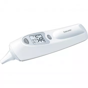 Termometro auricolare a contatto Beurer FT58 — bianco, misurazione a contatto, memoria, °C/°F, batteria AAA