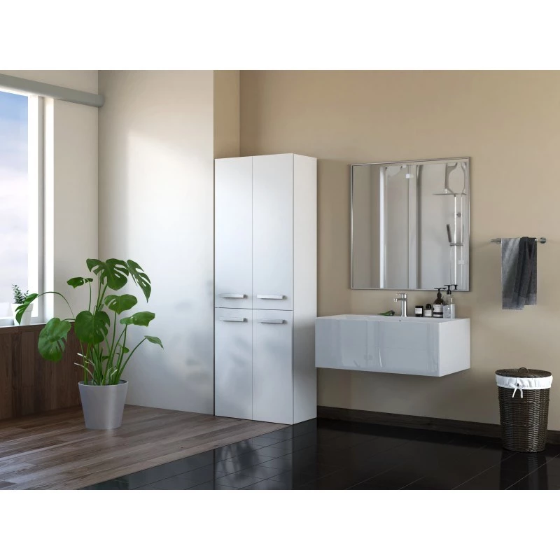 Topeshop NEL 2K DD armadietto bagno bianco