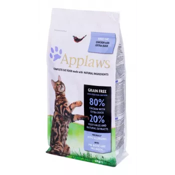 Cibo secco per gatti Applaws Pollo con Anatra 2 kg – alimento completo senza cereali per gatti adulti, 36,5% proteine, 16% grassi