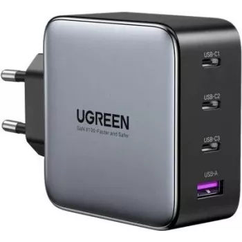 Ugreen 45515B caricabatterie per dispositivi mobili grigio AC ricarica rapida indoor