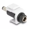 Modulo Keystone DeLOCK DC 5,5 x 2,1 mm femmina su maschio bianco