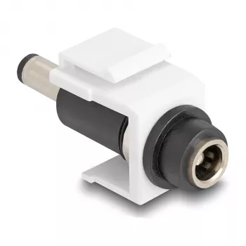 Modulo Keystone DeLOCK DC 5,5 x 2,1 mm femmina su maschio bianco