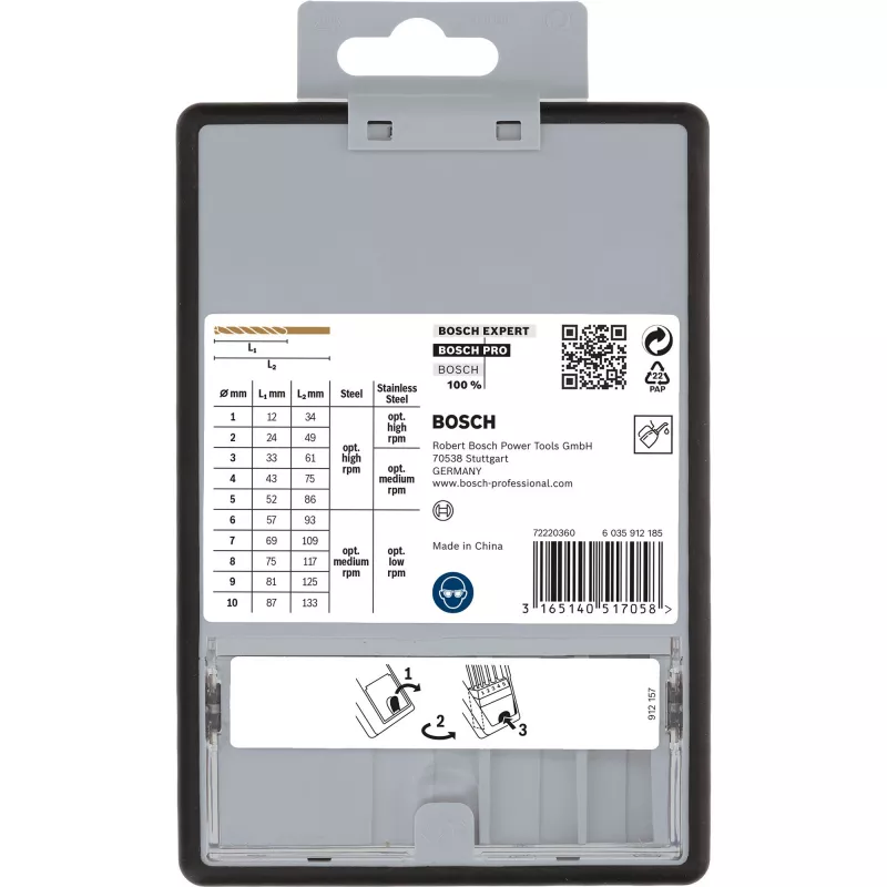 Set di punte elicoidali HSS Bosch 2607019925