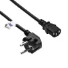 Akyga AK-PC-06A cavo di alimentazione CEE 7/7 a IEC C13, 3 m, nero