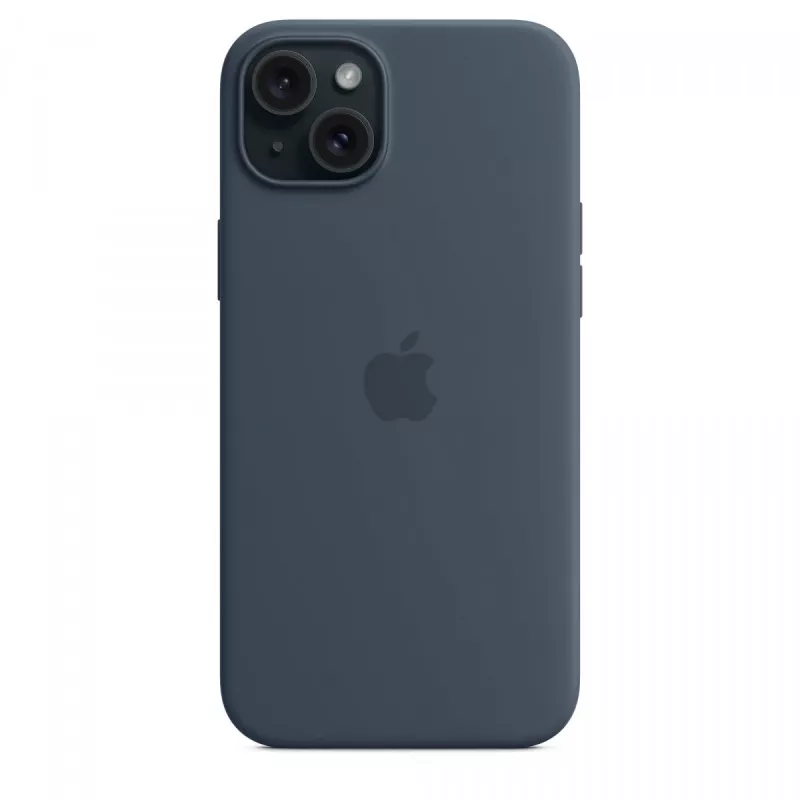 Apple iPhone 15 Plus Silicone Case compatibile MagSafe - Blu tempesta