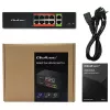 Switch di rete QOLTEC Fast Ethernet PoE 8xRJ45 con 2xRJ45 uplink
