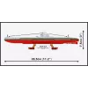 Kit di montaggio in plastica Cobi sottomarino polacco ORP Sęp scala 1:300 (COBI-4856)