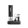 Cavatappi elettrico Maestro MR-1623 apribottiglie senza fili ricaricabile USB, nero, set con 5 accessori