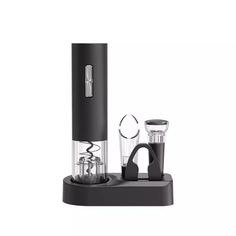 Cavatappi elettrico Maestro MR-1623 apribottiglie senza fili ricaricabile USB, nero, set con 5 accessori