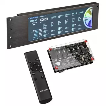 Lamptron CU135 Fan Controller + controller RGB con display, ARGB - nero