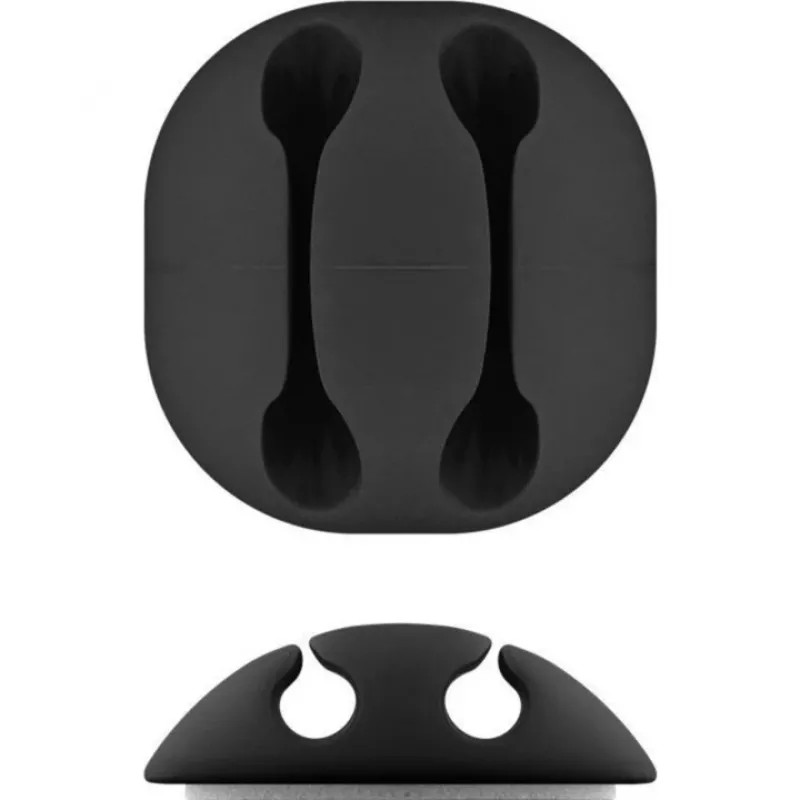 Clip per cavi Goobay 70683 scrivania parete nero 5 pezzi