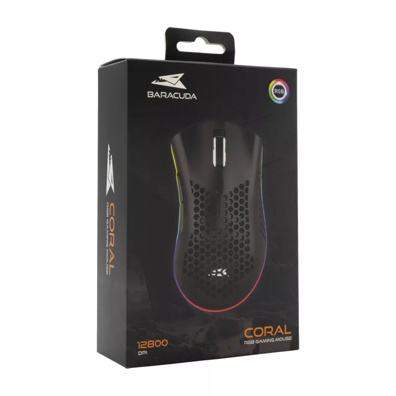 Mouse Baracuda BGM-031 Coral nero USB
