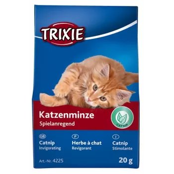 Snack alla menta gatta Trixie 4225 — 20 g delizia vegetale a base di erba e verdure per gatti adulti, confezione in cartone