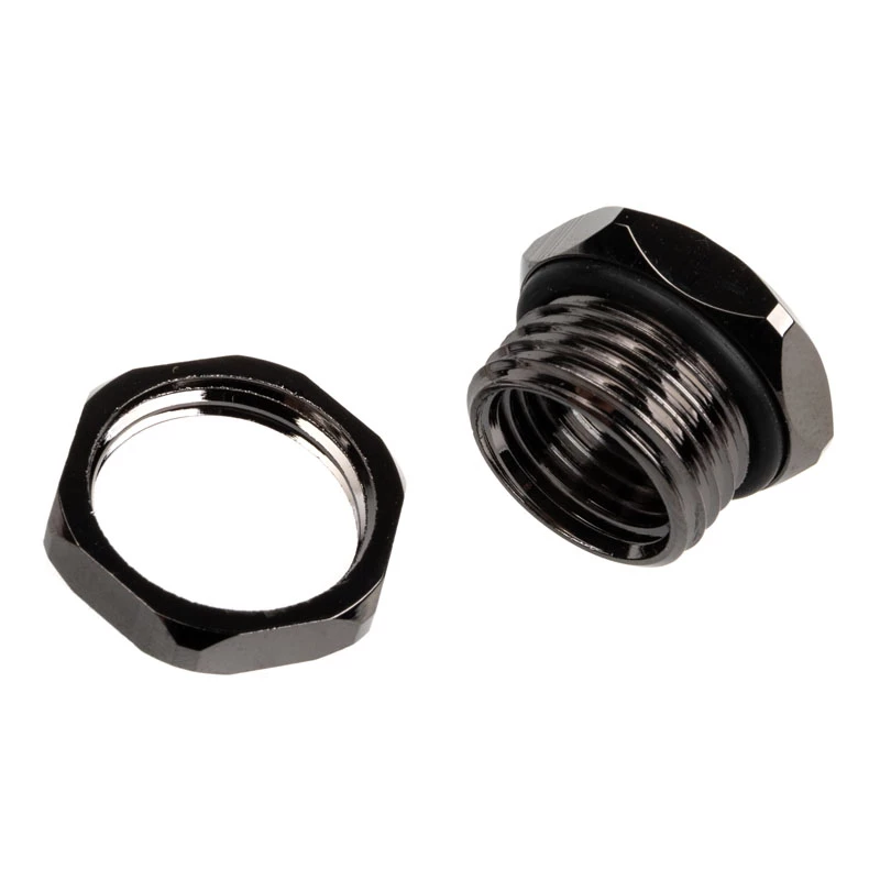 XSPC G1/4 Raccordo passaparete passante per case, Cromo nero
