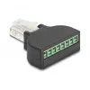 Adattatore per cavo DeLOCK 90654 RJ45 morsettiera 8 poli nero