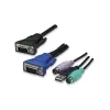 Intellinet switch KVM rackmount 8 porte, combo USB + PS/2, on-screen display, cavi inclusi (spina Euro 2 pin)