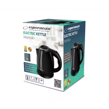 Bollitore ESPERANZA EKK128K 1,0 L, 1350 W, acciaio inox, senza filo, spegnimento automatico, protezione contro il funzionamento a secco