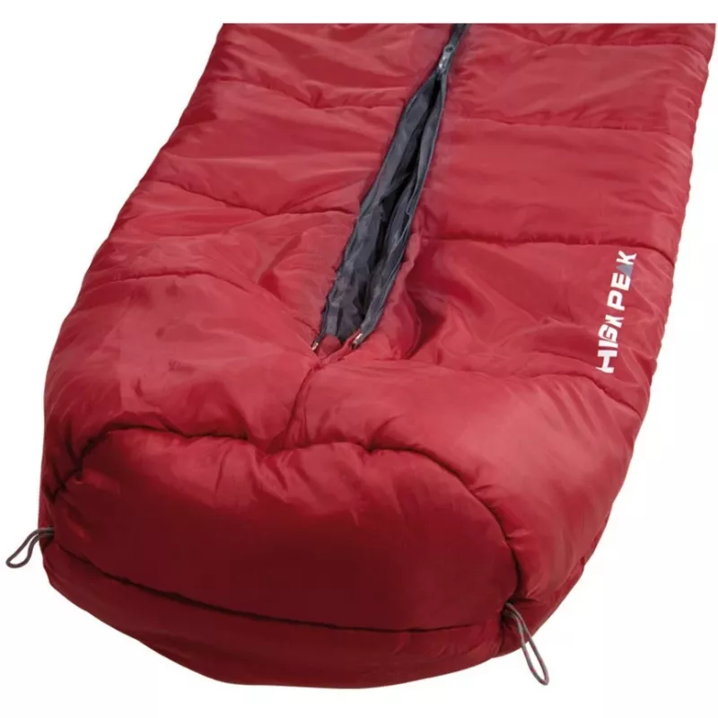 Sacco a pelo a mummia High Peak Century 300 poliestere grigio rosso 230 cm